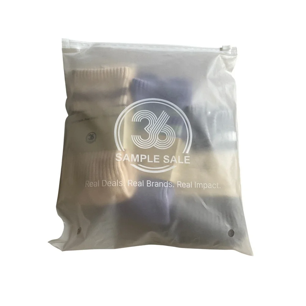 36 Sample Sale 3 Pack Grip Socks Grey Purple Cream Non-Slip Yoga Pilates Crew